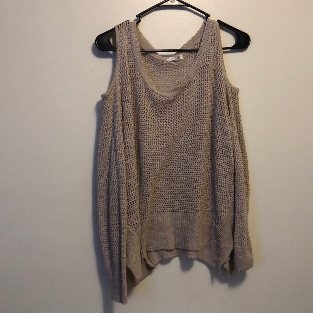 Cold shoulder sweater